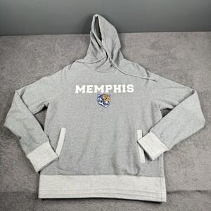Vintage University Of Memphis Tigers Football Hoodie Sweater Gray XL